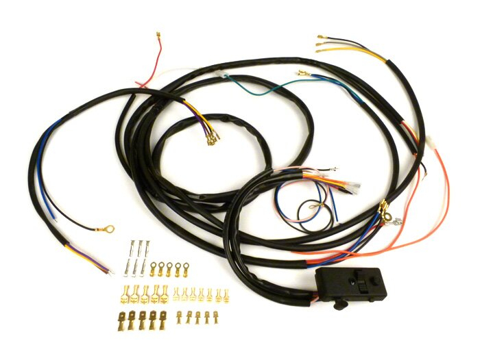 Wiring Loom Set For Conversion (incl. Light Switch) -BGM PRO, Vespa AC Conversion To Electronic Ignition- Vespa Smallframe V50 Special