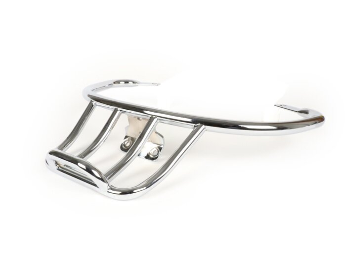 Rear Rack -MOTO NOSTRA, With Grab Handle- LX50, LX125, LX150, Vespa LXV50, LXV125, Vespa S50, S125, S150 - Chrome