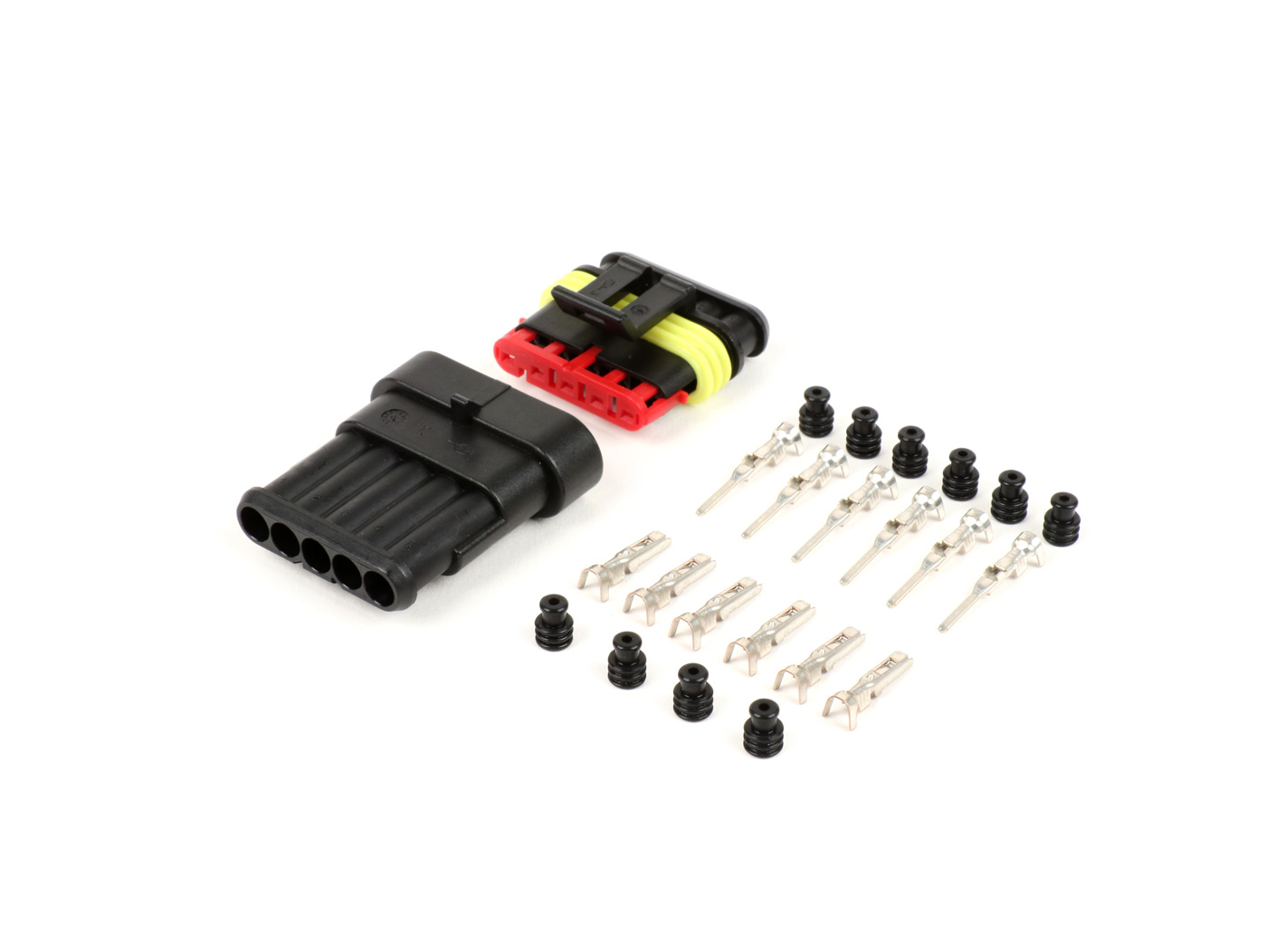 Plug Set For Wiring Harness -BGM PRO-type Series 060 AM SpecialSeal, 0.85-1.25mm², Waterproof - 5 Contact Plugs