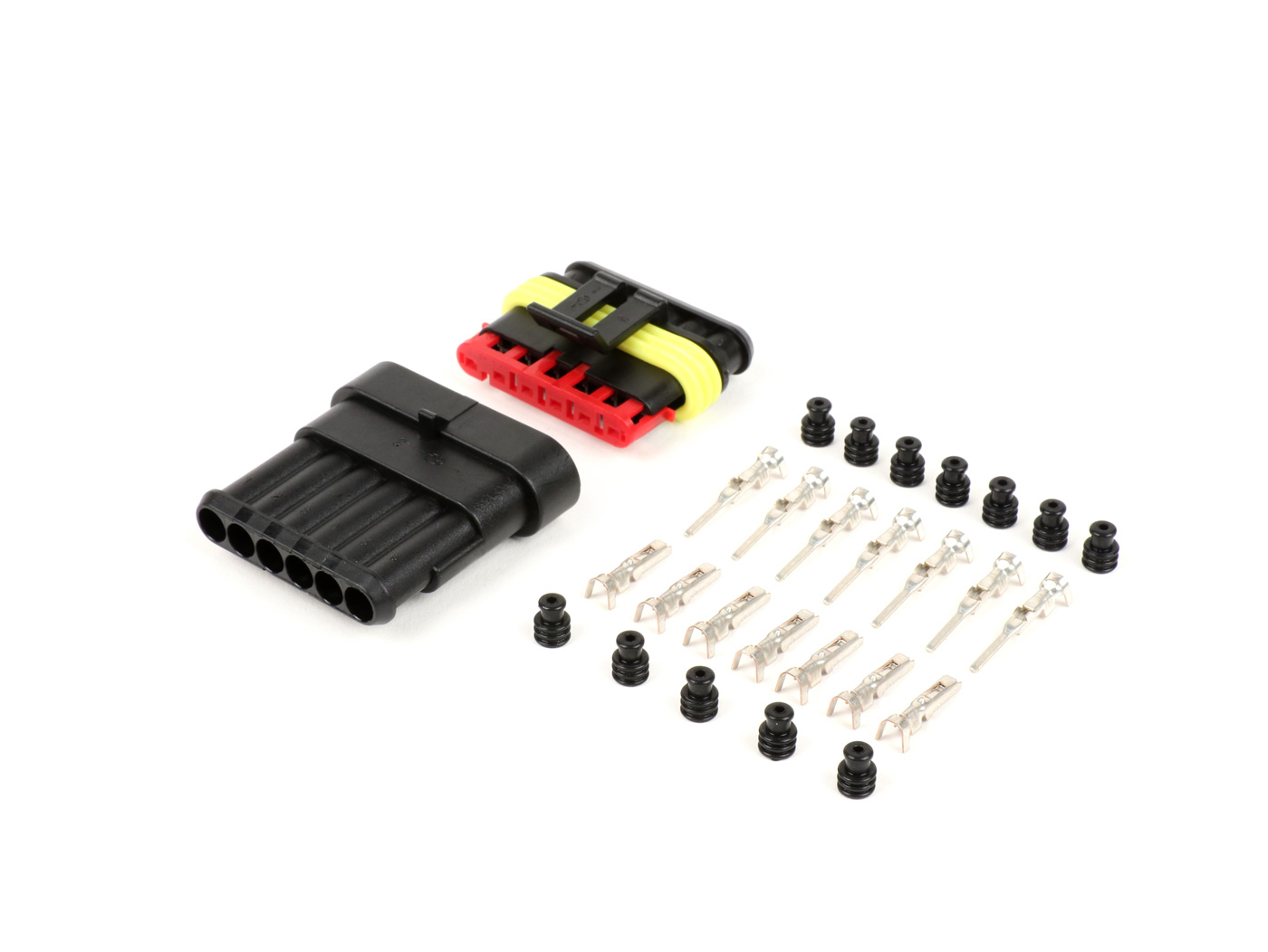 Plug Set For Wiring Harness -BGM PRO-type Series 060 AM SpecialSeal, 0.85-1.25mm², Waterproof - 6 Contact Plugs