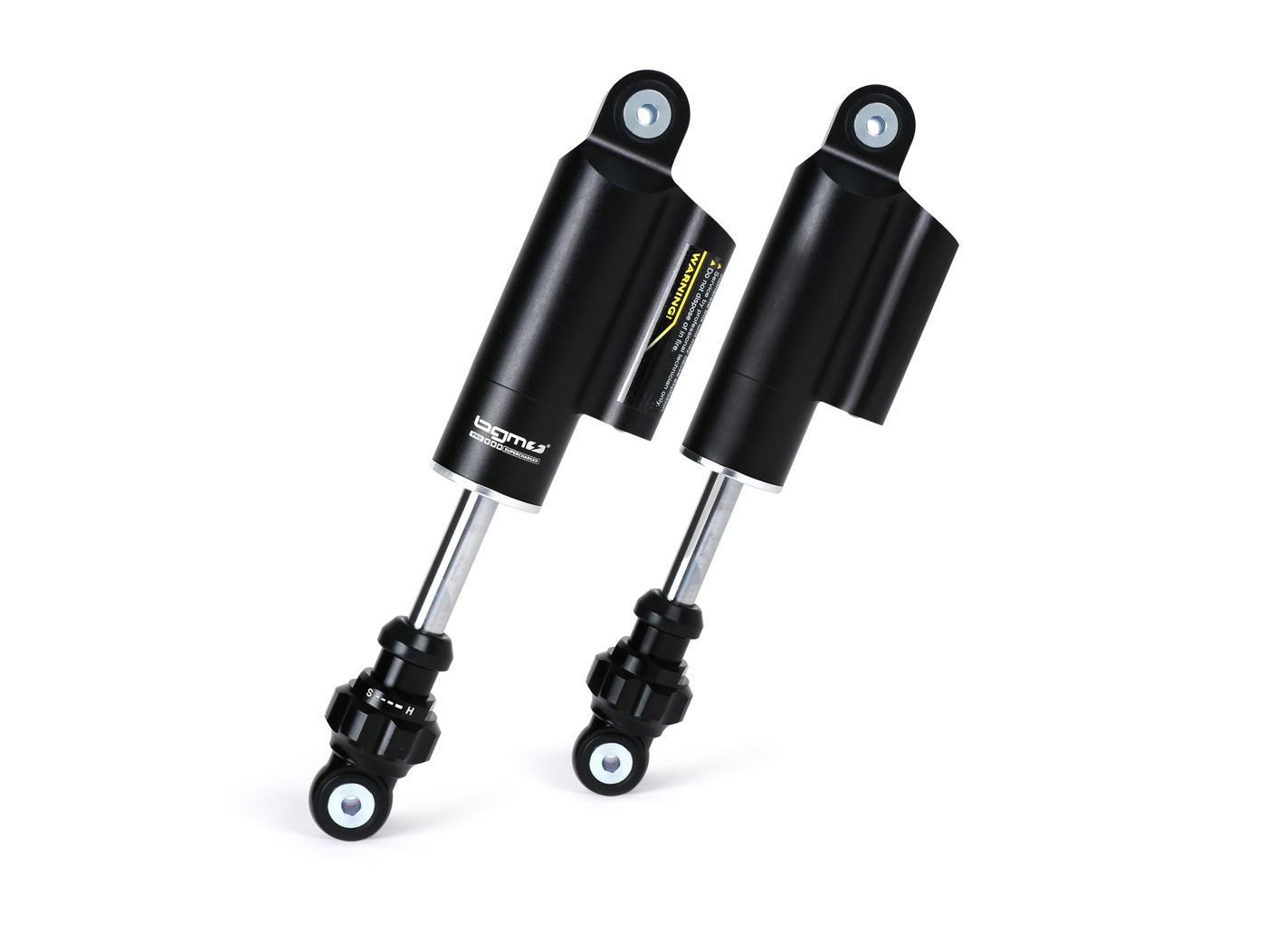 Pair Of Front Shock Absorbers -BGM PRO F16 COMPETITION- Lambretta LI, LIS, SX, TV (series 2-3), DL, GP - Black