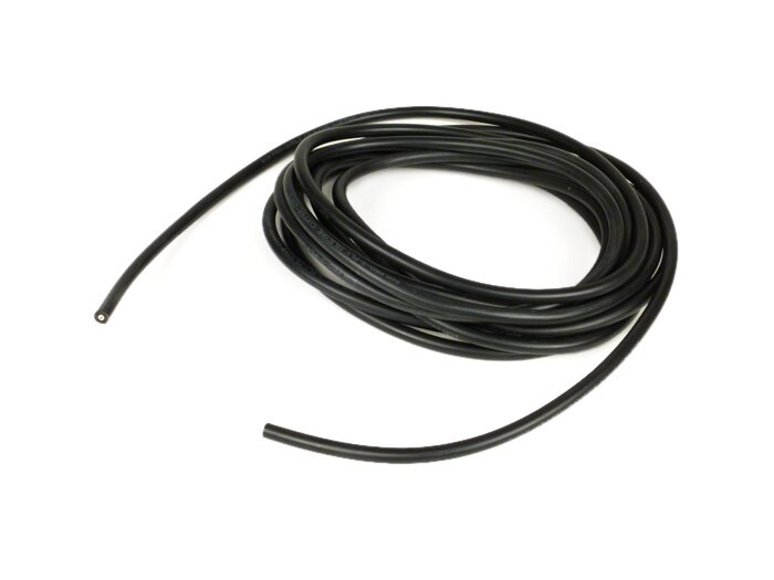 Ignition Cable -BGM PRO, Ø=7mm- Silicone 3-ply, Copper Conductor 1,5mm², Up To 200°C, Black - 5m