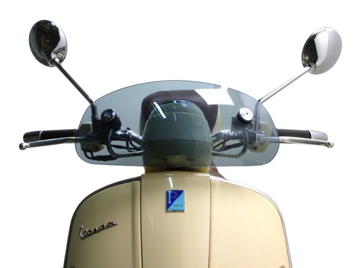 Flyscreen -MOTO NOSTRA, W=435mm, H=195mm- Vespa GTV, GT 60 - Smoke Grey