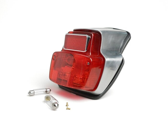 Taillight BGM ORIGINAL Antique Metal Unpainted For Vespa