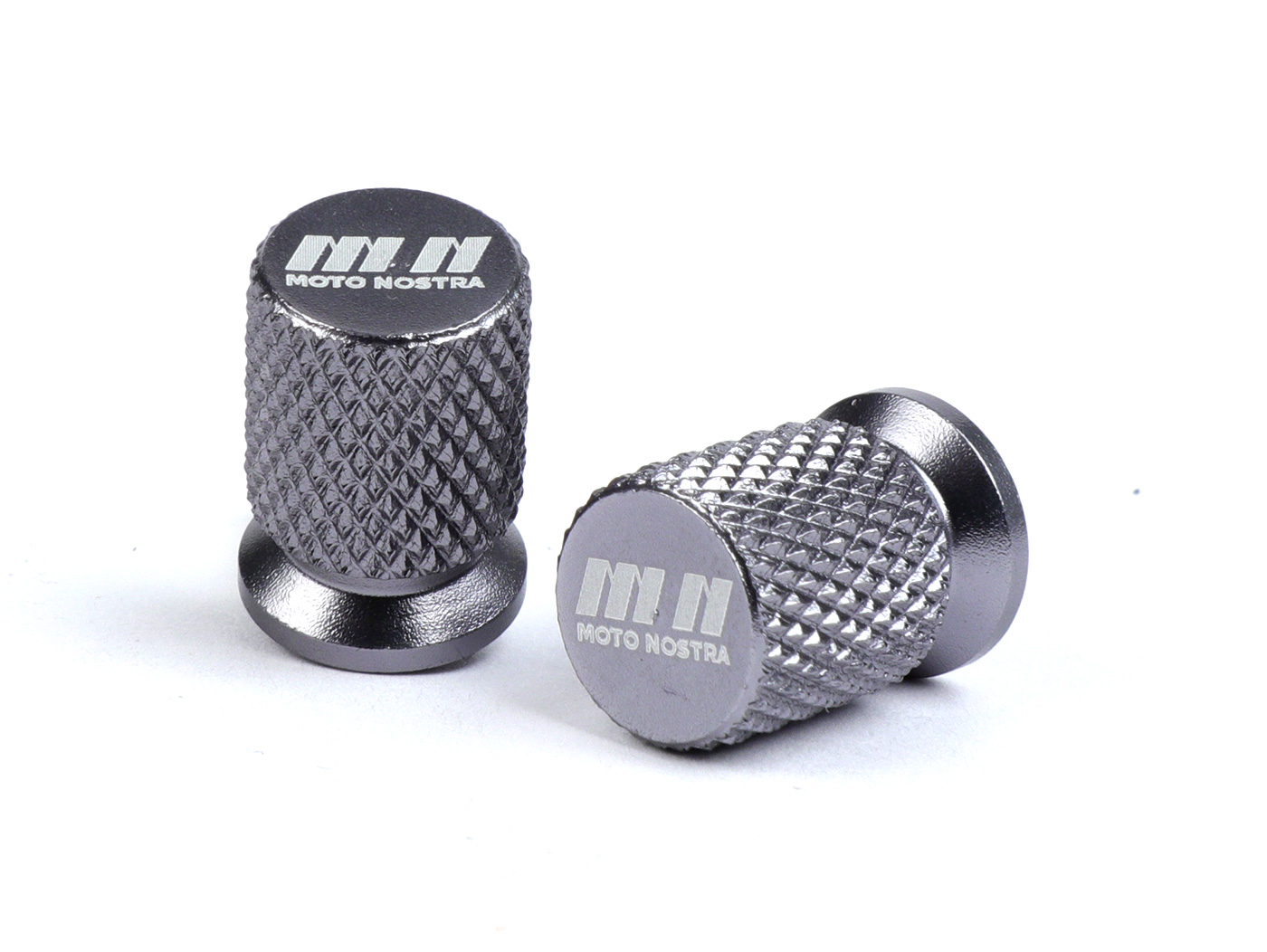 Valve Caps -MOTO NOSTRA, CNC, Grey