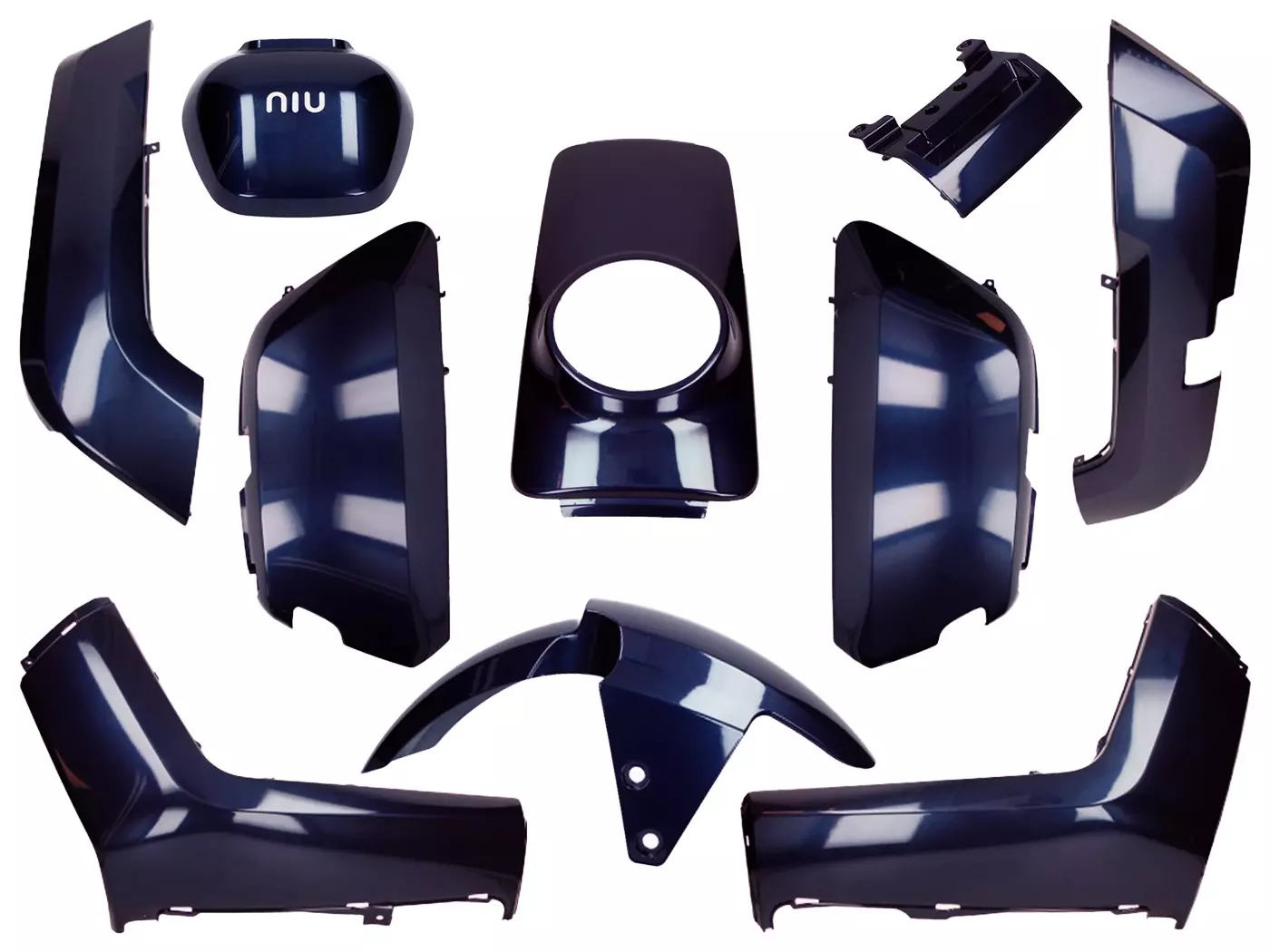 Fairing Kit 10-piece Blue Glossy For NIU-N1, NQi-Sport