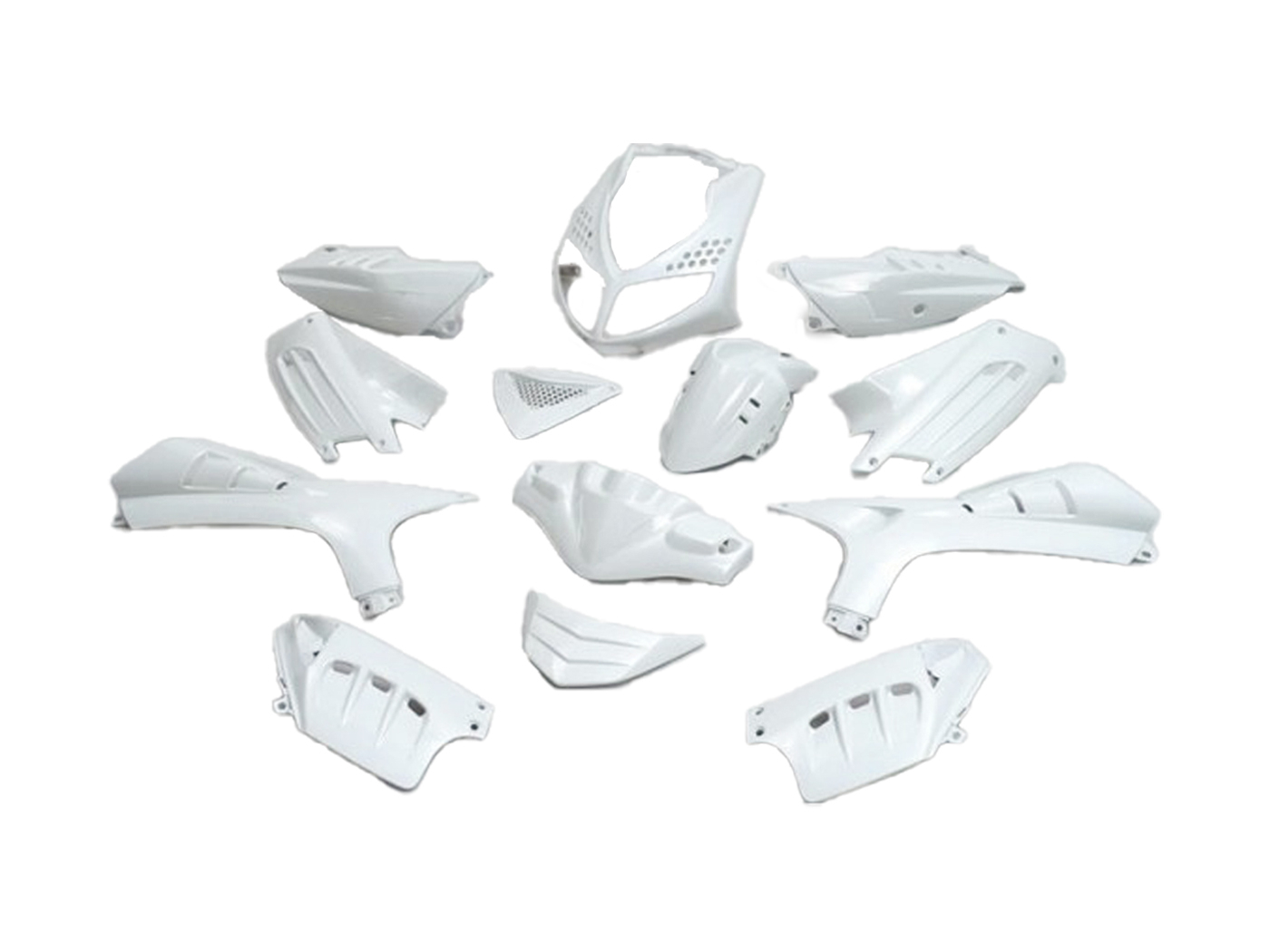 Fairing Kit EDGE 13-piece White Metallic For Peugeot Speedfight 2