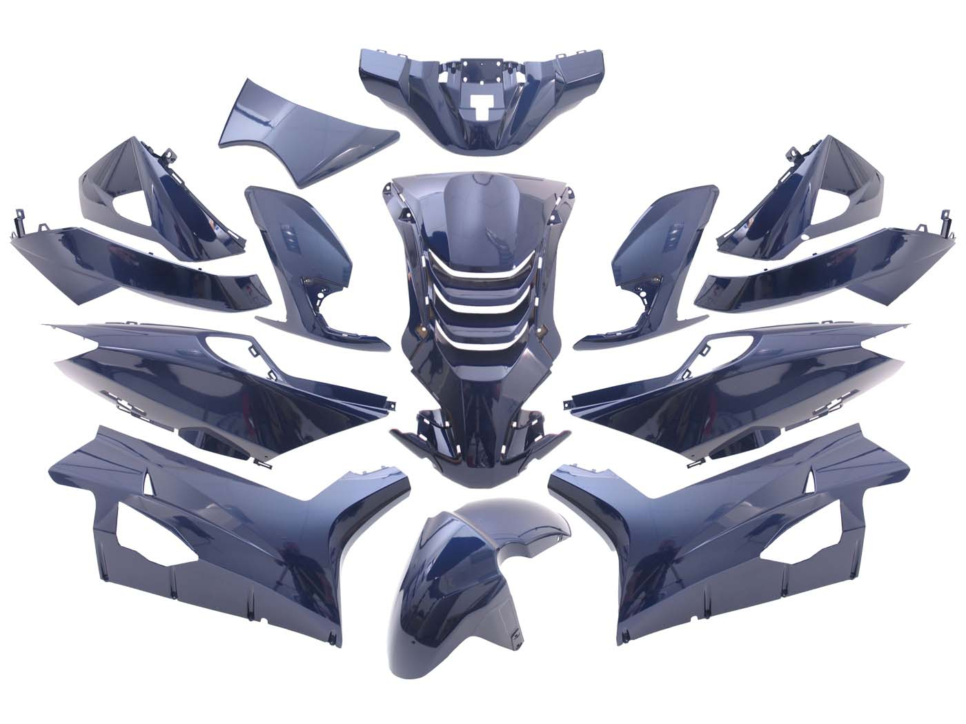 Fairing Kit EDGE 14-piece Blue Metallic For Peugeot Speedfight 4