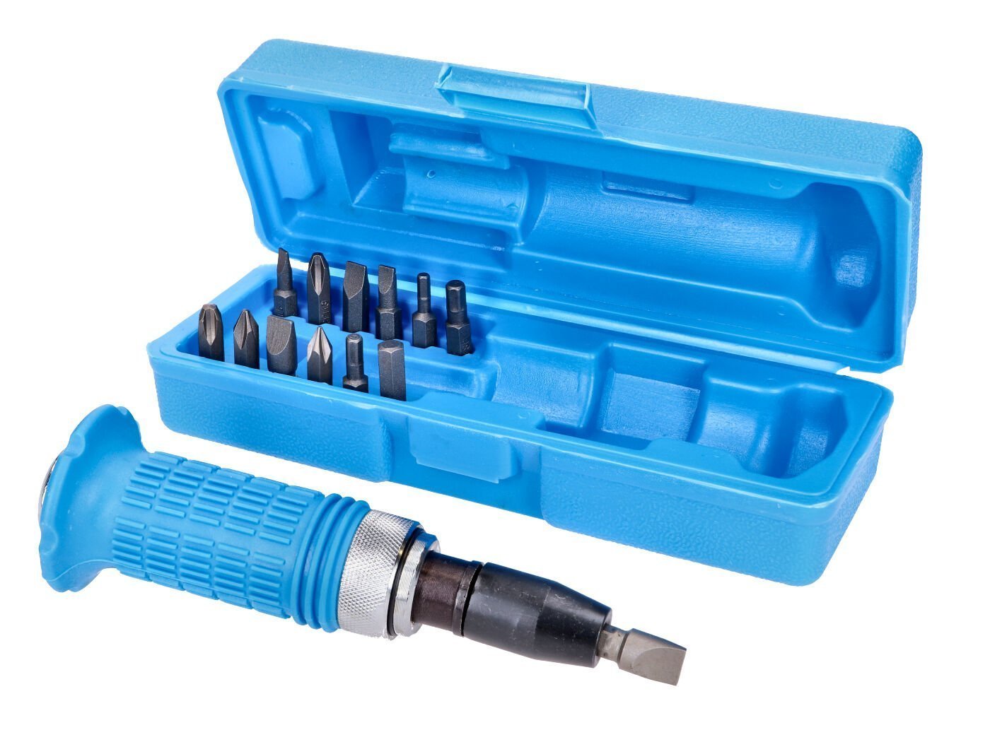 Impact Screwdriver Set Soft Grip Silverline 14-piece Left And Right = 55041