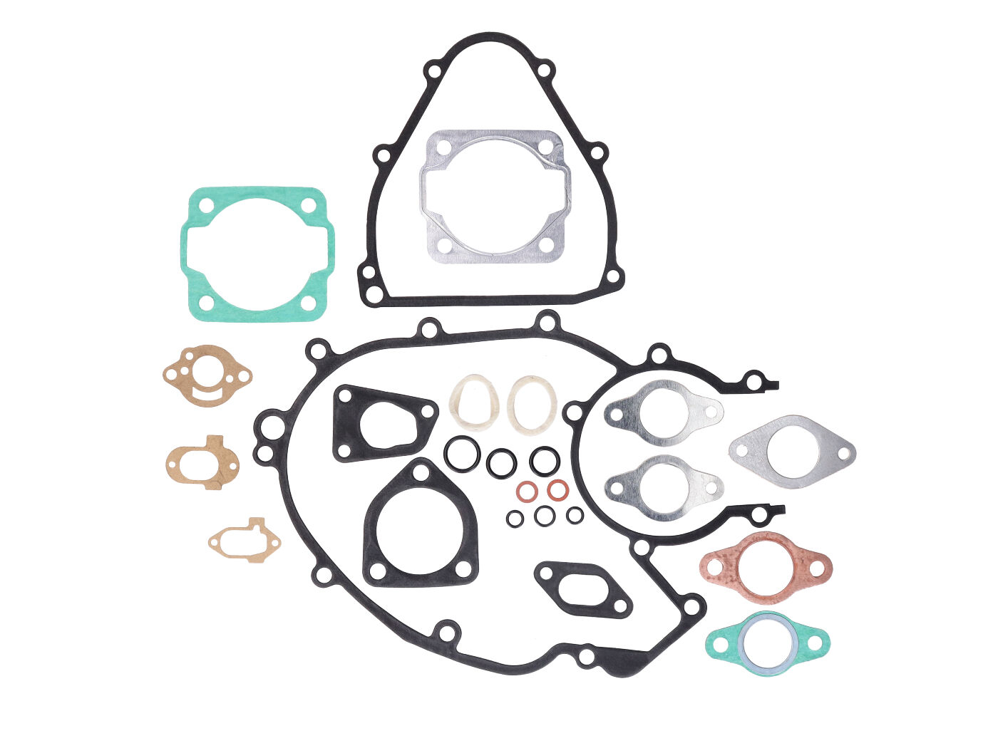 Gasket Set Engine Athena Aluminum, Rubber-coated Incl. O-rings, Felt Rings For Vespa Smallframe 50-125cc, V50, 50N, PV, ET3, PK S, PK XL, PK XL2/FL