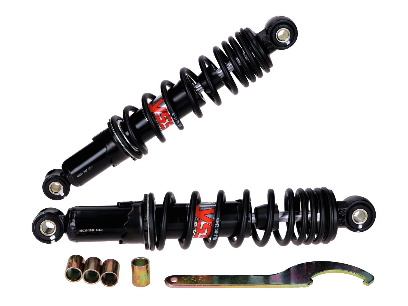 Shock Absorber Set YSS Pro-X Black 280mm For Puch Maxi, Tomos