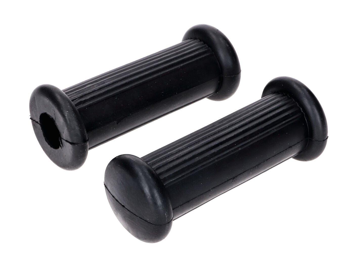 Footrest Rubber Set Longitudinally Ribbed Black For Simson