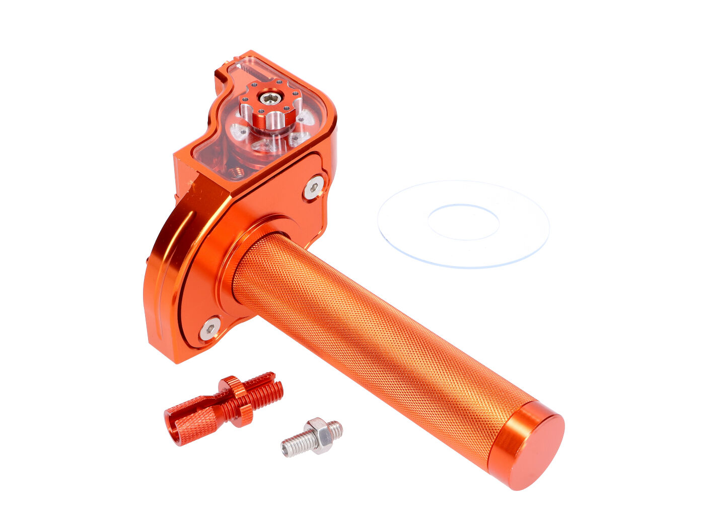 Short-stroke Throttle Orange CNC For 22mm Handlebars For Moped, Moped