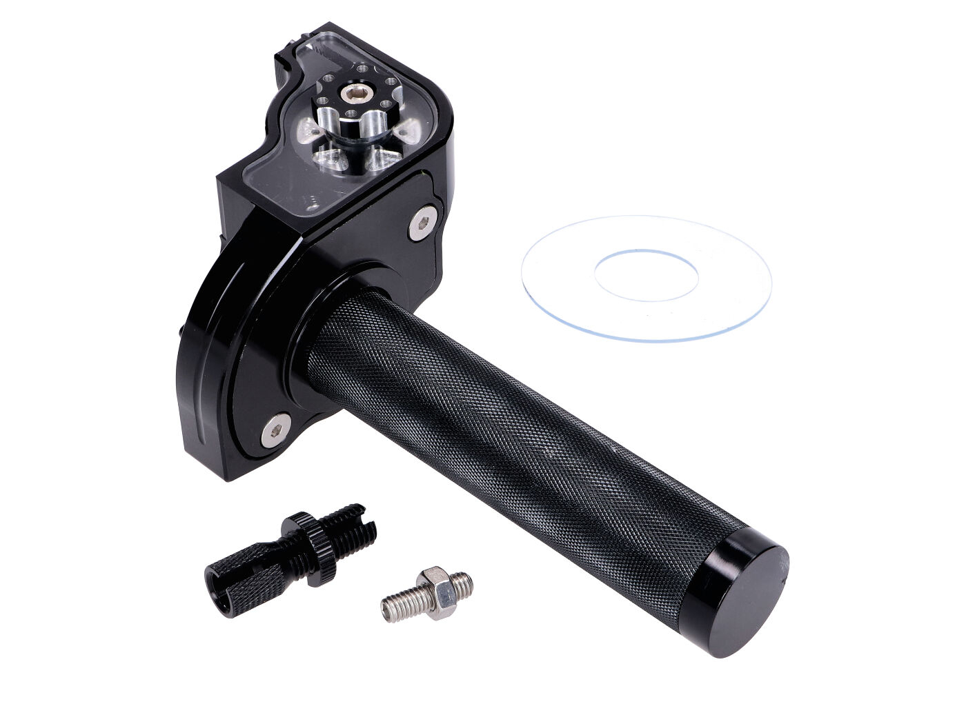 Short-stroke Throttle Black CNC For 22mm Handlebars For Moped, Moped