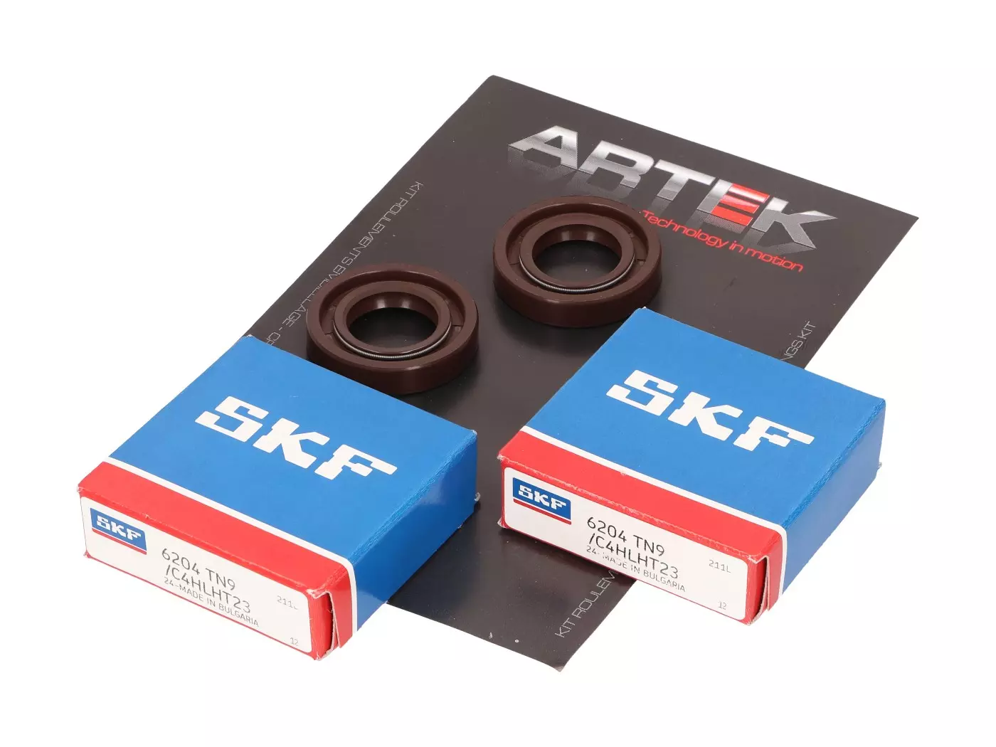 Buy now: Crankshaft Bearing Set ARTEK K1 Racing SKF Polyamide For Derbi Senda Crankshaft Bearing Set ARTEK K1 Racing SKF Polyamide For Derbi Senda