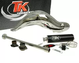 Exhaust Turbo Kit Carreras 80 Chrome For Derbi GPR 50 (05-), Aprilia RS D50B0