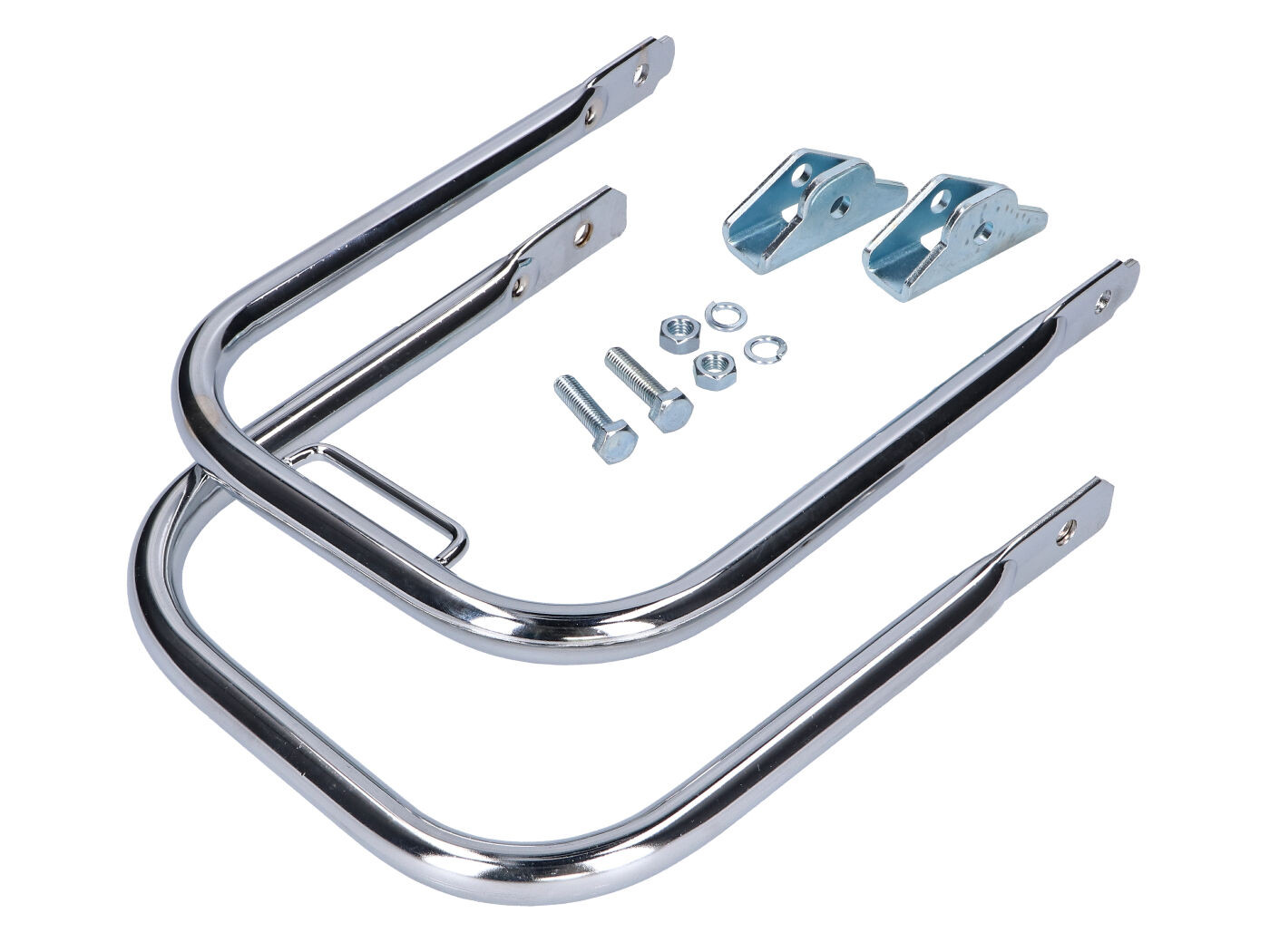 Simson Pannier Rack With Long Support Bracket - Chrome Plated For S50, S51, S70 Models