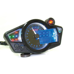 Multifunctional Speedometer Koso RX1N GP Style Black, Blue Lighting