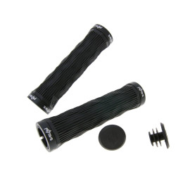 N8tive Double Lock-on Grip Set GEO 130mm - Black