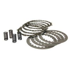 Clutch Plate / Disc Set HF 5-friction Plate Type For Minarelli AM, Generic, KSR-Moto, Keeway, Motobi, Ride, 1E40MA, 1E40MB
