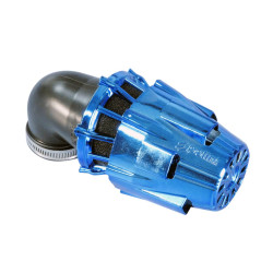 Air Filter Polini D.37 Air Box 37mm 90° Chromed Blue