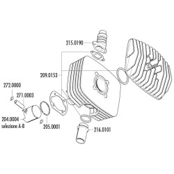 Piston Kit Polini Series 6000 48mm (C) For Sachs Mopeds
