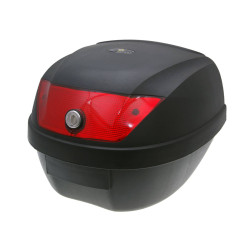Top Case Black - Lock With 2 Keys, Red Lens - 28L Capacity