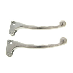 Brake Lever Set Left And Right Aluminum Silver For Puch Maxi