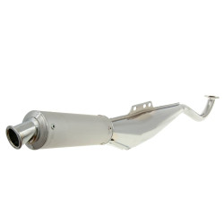 Exhaust Tecno Chromed / Aluminum For Puch Maxi
