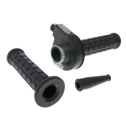 Throttle Tube With Rubber Grip Right And Left, Black Type I