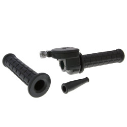 Throttle Tube With Rubber Grip Right And Left, Black Type II