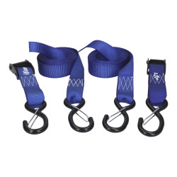 Tie Down Straps 25mm X 3.0m With Safety Hooks - 2 Pieces = 42110