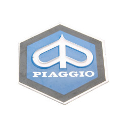 Horn Cover Emblem / Badge Piaggio 31x36mm Aluminum To Glue For Vespa PK50, PK80 82-88