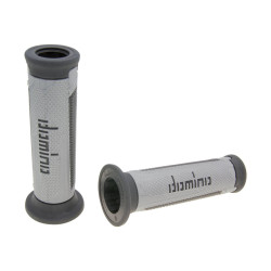 Handlebar Grip Set Domino A350 On-road Silver-grey / Anthracite Open End Grips