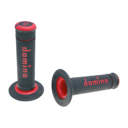 Handlebar Grip Set Domino A190 Off-road Black / Red