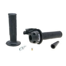 Quick Action Throttle Rubber Grip Set Domino 3.6°/ 74mm For Aprilia SX, RX, Derbi Senda SM, R, Gilera RCR, SMT