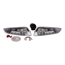 Indicator Light Set Front Power1 LED Clear With Daytime Running Light For Vespa Primavera, Sprint, Elettrica