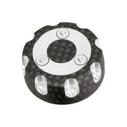 Fuel Tank Cap Aluminum Carbon-look For Aprilia RX 50, SX 50, Derbi Senda R, Senda SM, Gilera SMT 50, RCR 50