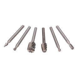 Milling Cutter Tool Set / Dremel End Mill Bit Set HSS 3,17mm 6-part