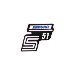 Logo Foil / Sticker S51 Enduro Blue For Simson S51