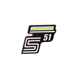 Logo Foil / Sticker S51 Elektronik Neon Yellow For Simson S51