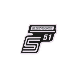 Logo Decal Set S51 Electronics Foil / Sticker Silver For Simson S51