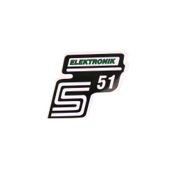 Logo Foil / Sticker S51 Elektronik Green For Simson S51