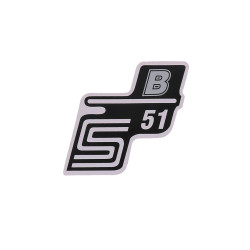 Logo Foil / Sticker S51 B Silver For Simson S51