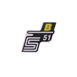 Logo Foil / Sticker S51 B Yellow For Simson S51