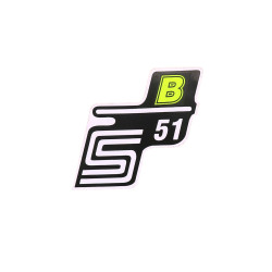 Logo Foil / Sticker S51 B Neon Yellow For Simson S51