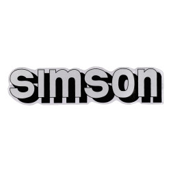 Logo Foil / Sticker Tank Silver, Black For Simson S51