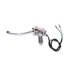 Brake Lever Fitting Left-hand Chromed W/ M10 Mirror Mount For GY6 Grand Retro (25mm Handlebar Diameter)