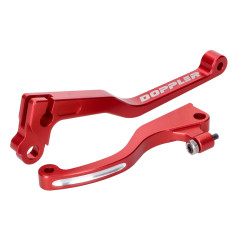 Brake And Clutch Lever Set Doppler Forged CNC Red For Senda DRD Pro