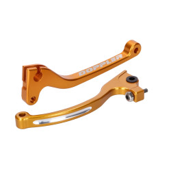 Brake And Clutch Lever Set Doppler CNC Golden For Rieju, Derbi, Sherco (w/ AJP Brake)